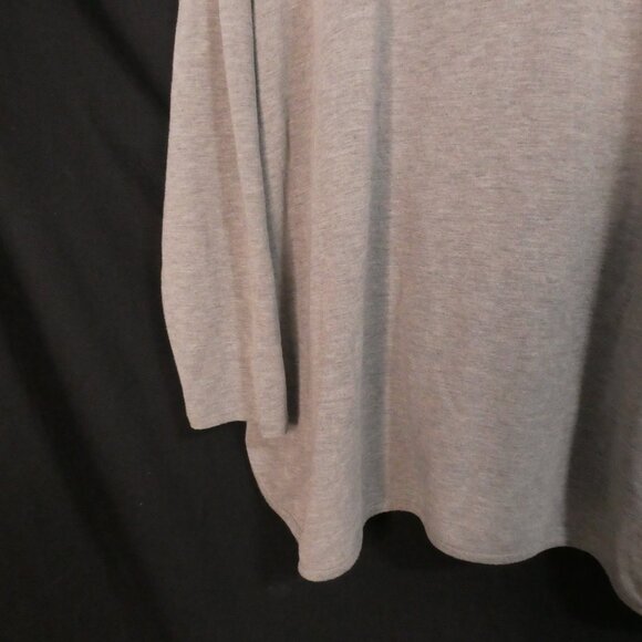 CABLE & GAUGE - Woman | 1X | Cozy Grey Cowl Neck Sweater | Pockets - Picture 12 of 14